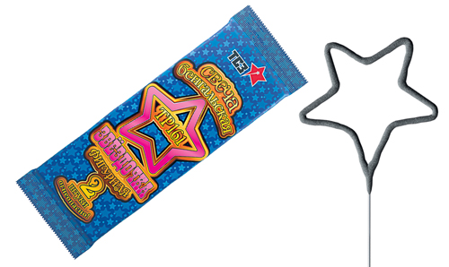  Бенгальские свечи фигурные 2 шт "Звездочка"  в Петрове Вале